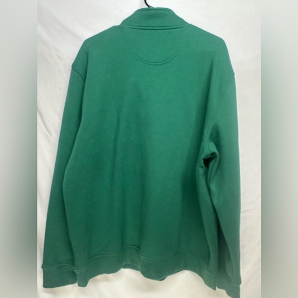 IZOD Men’s Advantage‎ Performance Stretch Green & Navy Quarter Zip Sweater XL - Picture 8 of 9